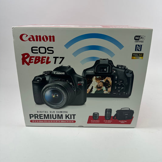 Canon EOS Rebel T7 24.1MP Digital SLR DSLR Camera 0 Shutter Count