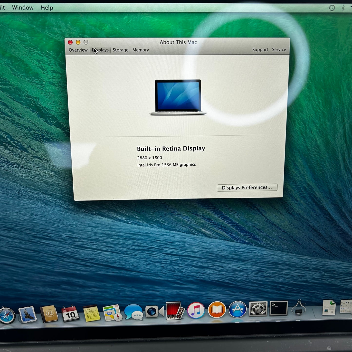 2013 Apple MacBook Pro Retina 15" i7 2.0GHz 8GB RAM 256GB SSD