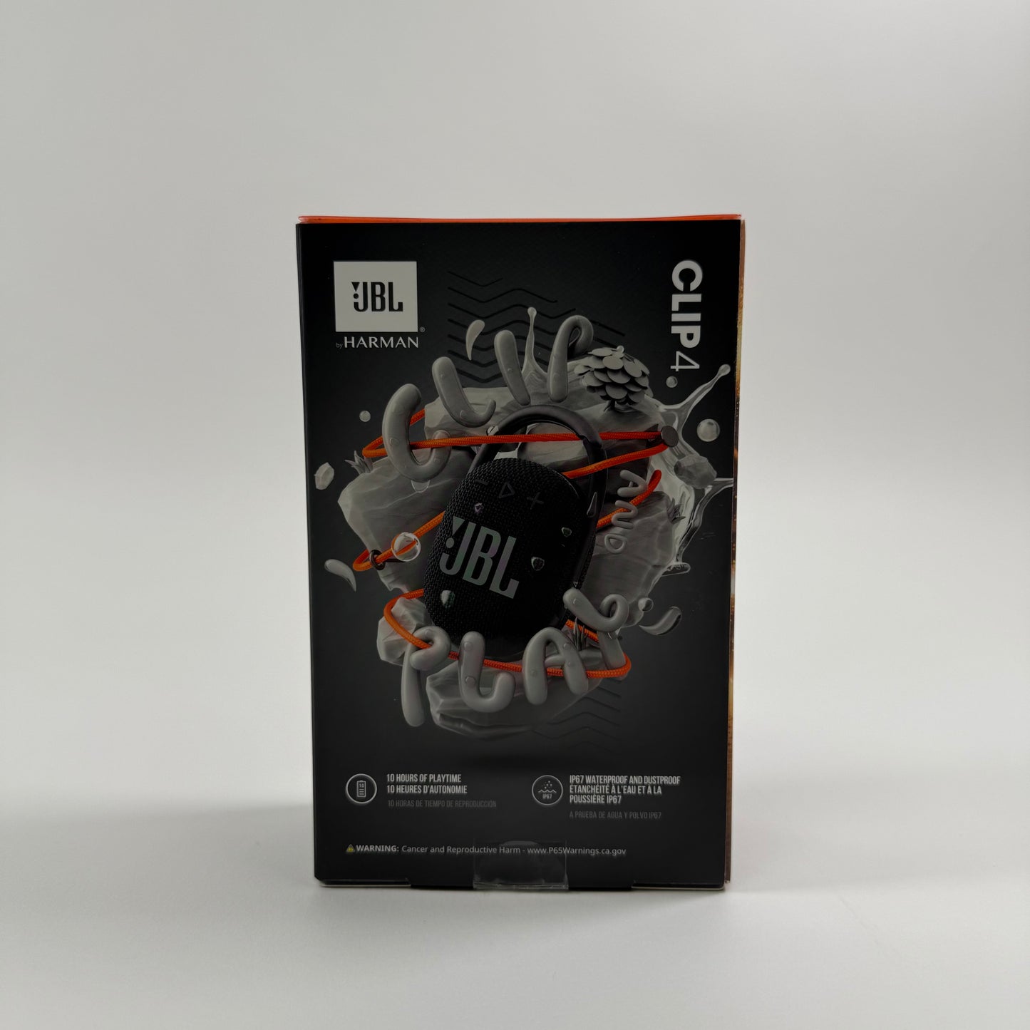 New JBL Clip 4 Portable Wireless Bluetooth Speaker Black JBLCLIP4BLKAM