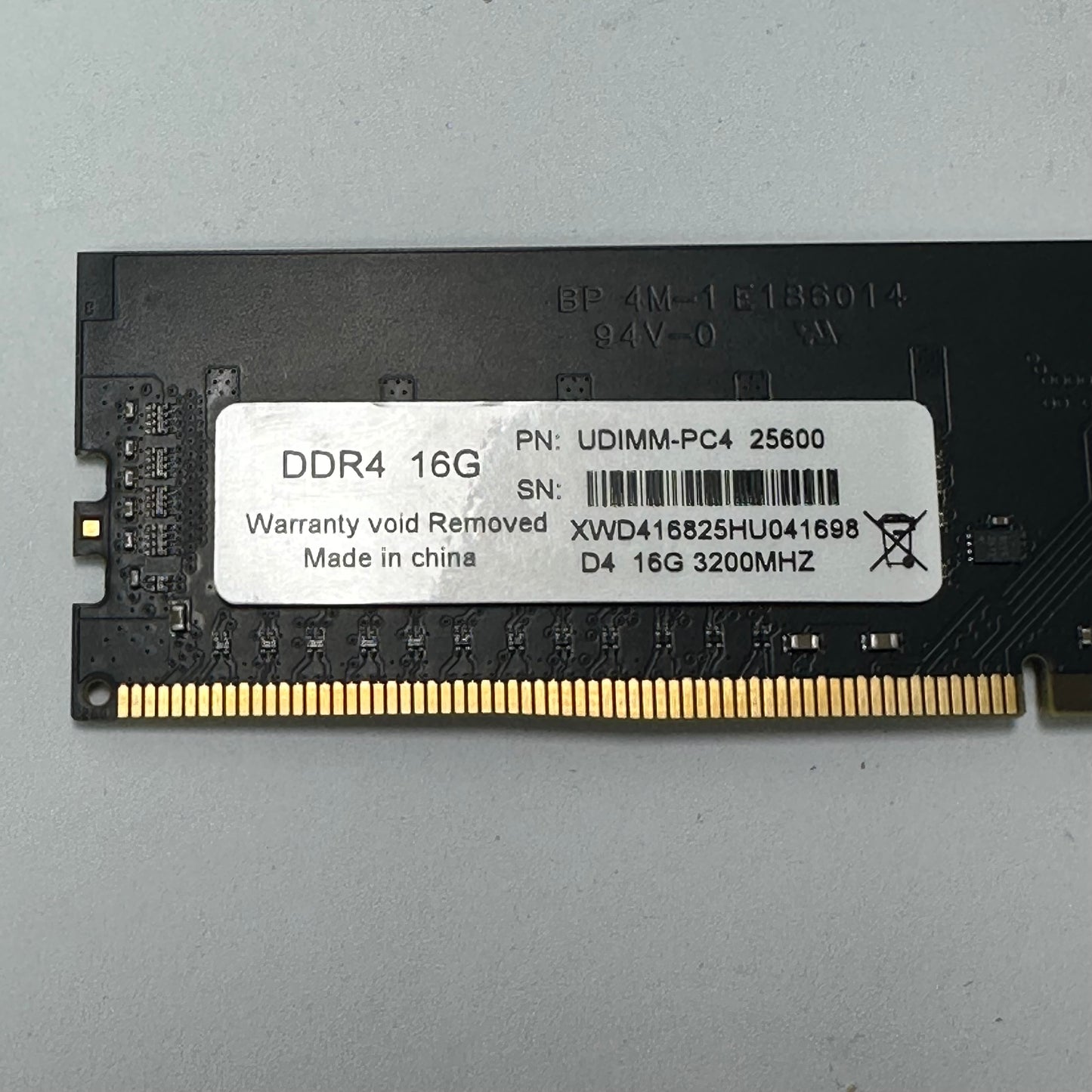 Unbranded UDIMM-PC4-25600 16GB (1x16GB) RAM DDR4 3200MHz