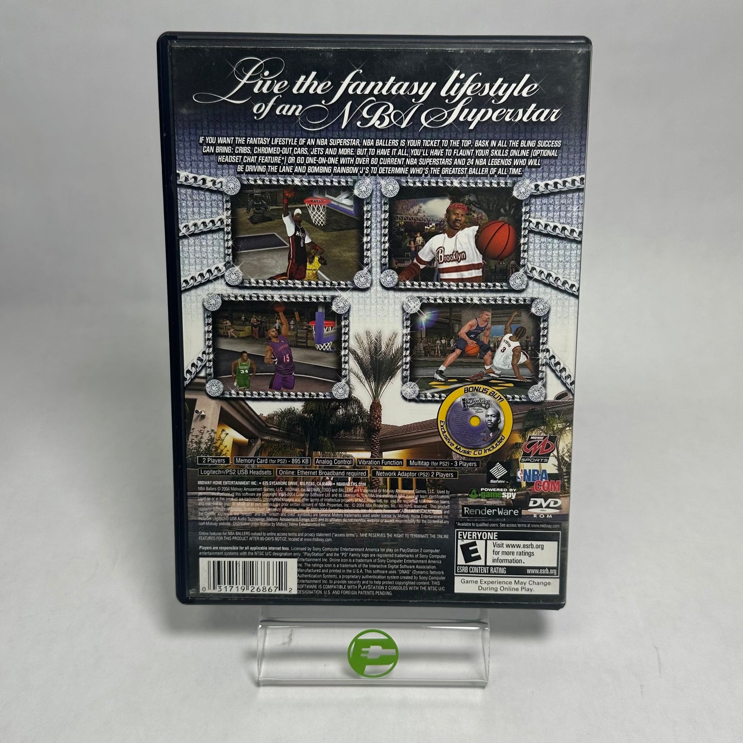 NBA Ballers (Sony PlayStation 2 PS2, 2004) /W Audio Track