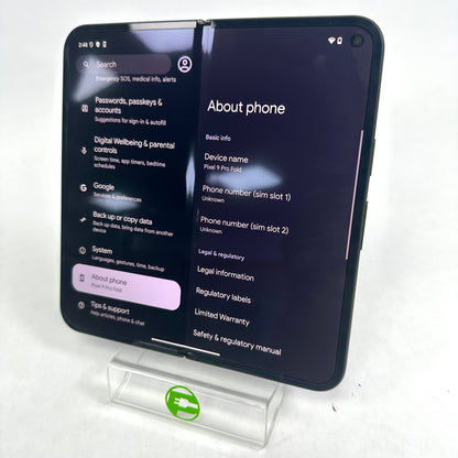  Unlocked Google Pixel 9 Pro Fold 256GB