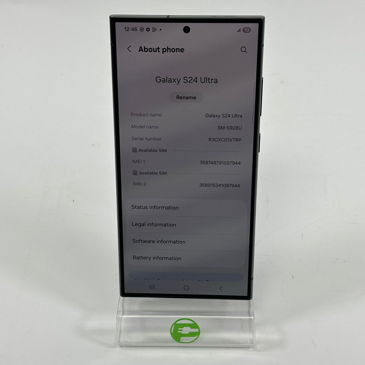 Factory Unlocked Samsung Galaxy S24 Ultra 12GB RAM 256GB SM-S928U Titanium Black