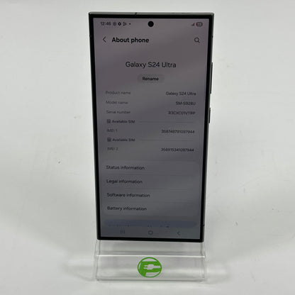 Factory Unlocked Samsung Galaxy S24 Ultra 12GB RAM 256GB SM-S928U Titanium Black