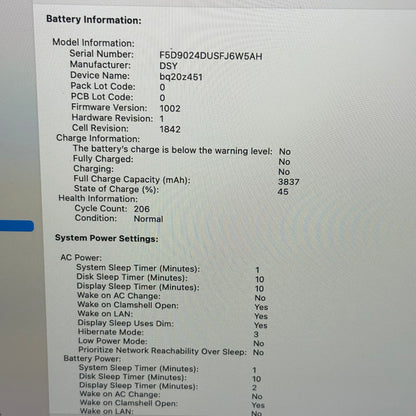 2019 Apple MacBook Air 13.3" i5 1.6GHz 8GB RAM 128GB SSD Space Gray A1932