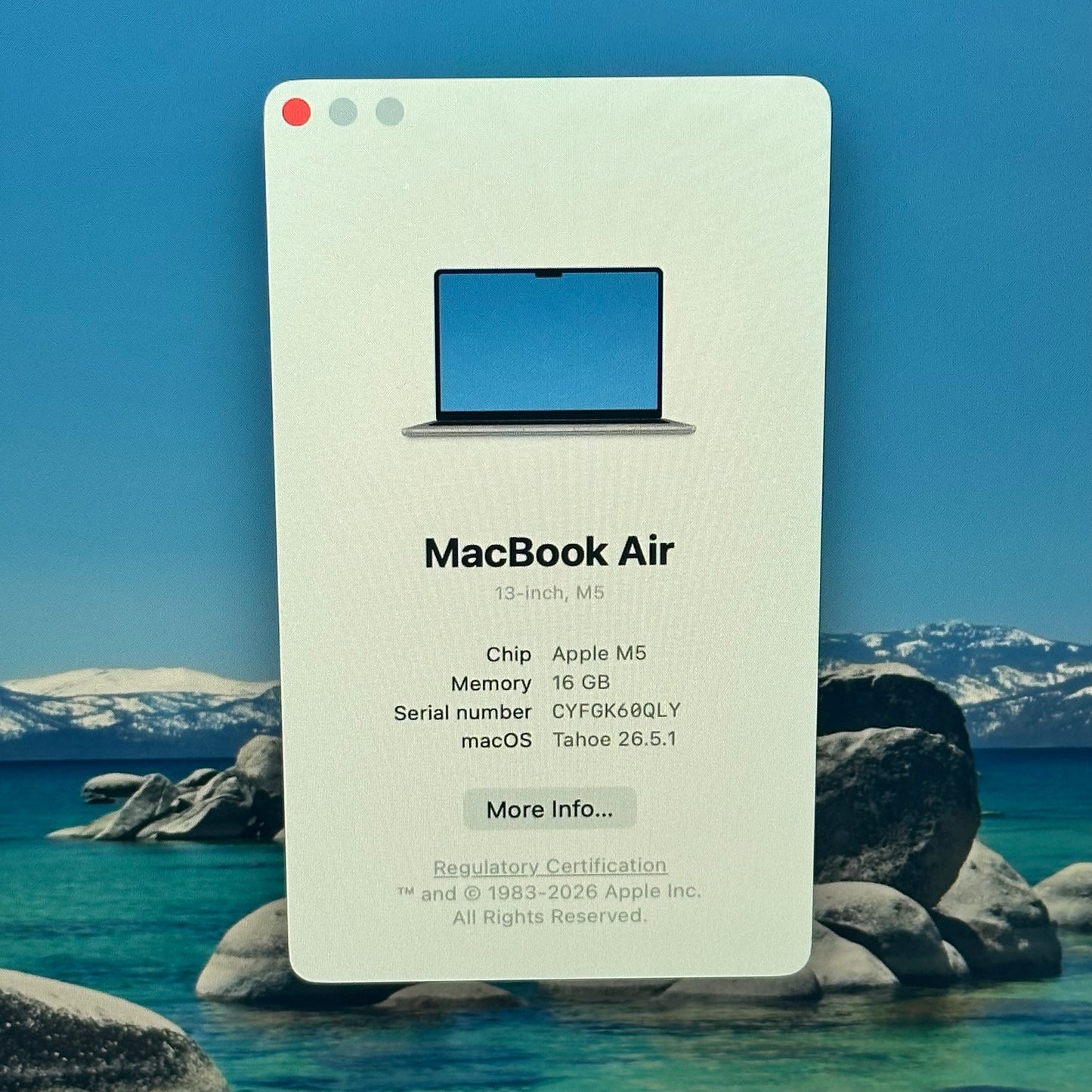 2025 Apple MacBook Pro 13.6" M5 10C GPU 4.6GHz 16GB RAM 1TB SSD A3449