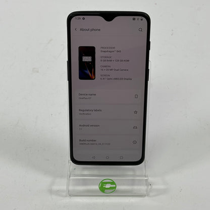 Factory Unlocked OnePlus 6T 128GB 11 Black A6013