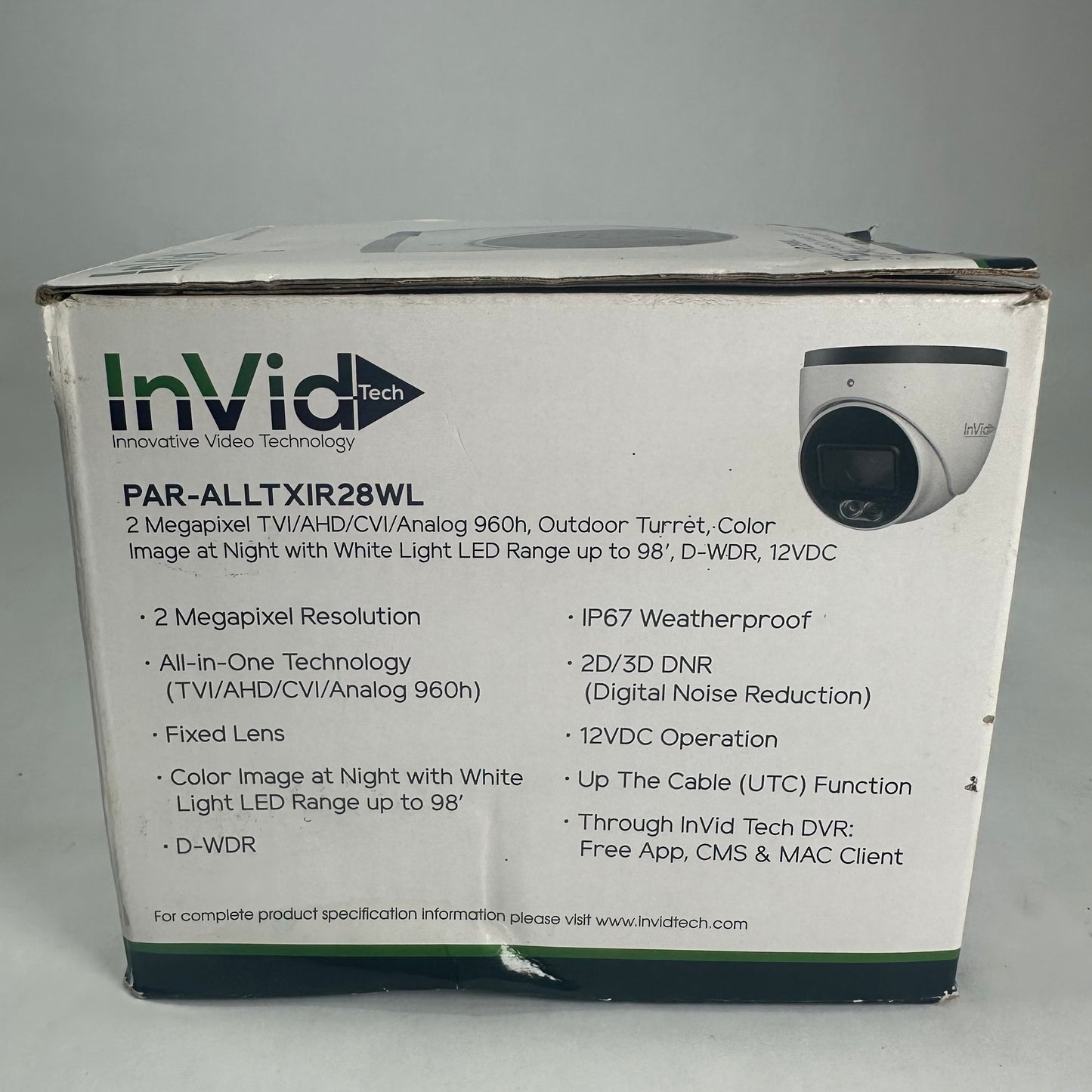 InVid Tech PAR-ALLTXIR28WL  Analog Turret Camera