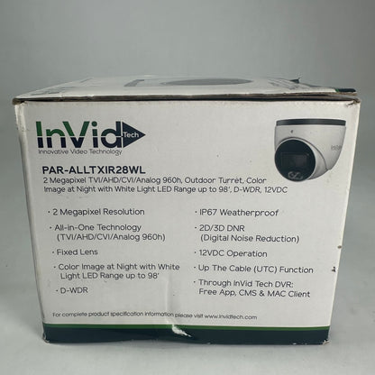 InVid Tech PAR-ALLTXIR28WL  Analog Turret Camera