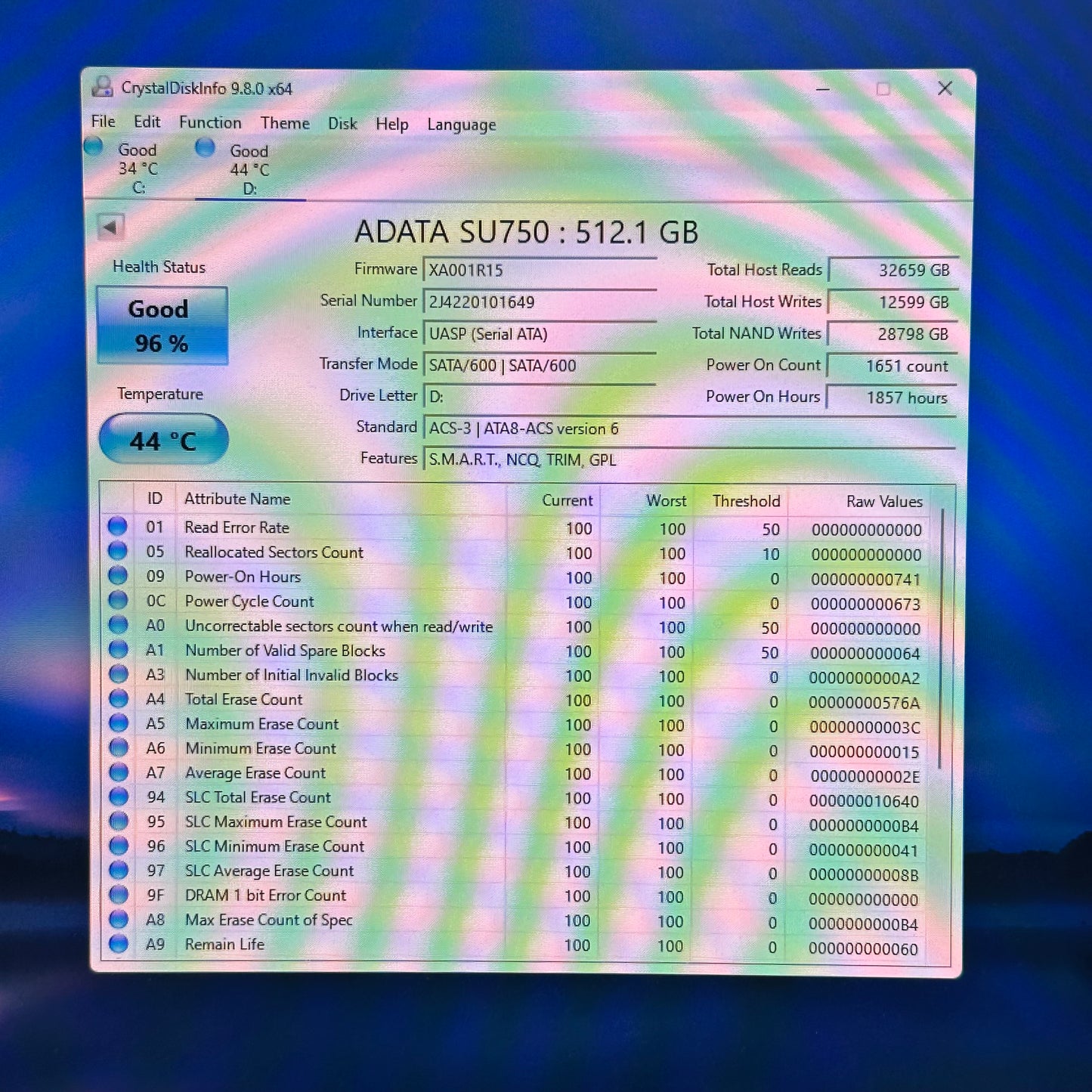 ADATA 2.5" 512GB eSATA III 6Gbps SSD 