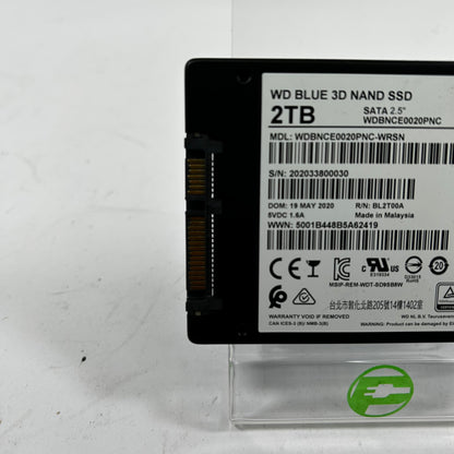 Western Digital WD Blue 2TB 3D NAND 2.5" SATA III 6Gbps SSD