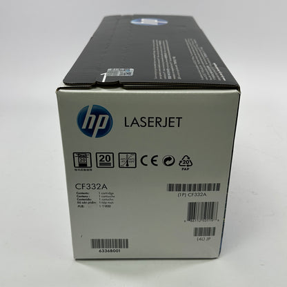 New HP 654A CF332A Yellow Toner Cartridge