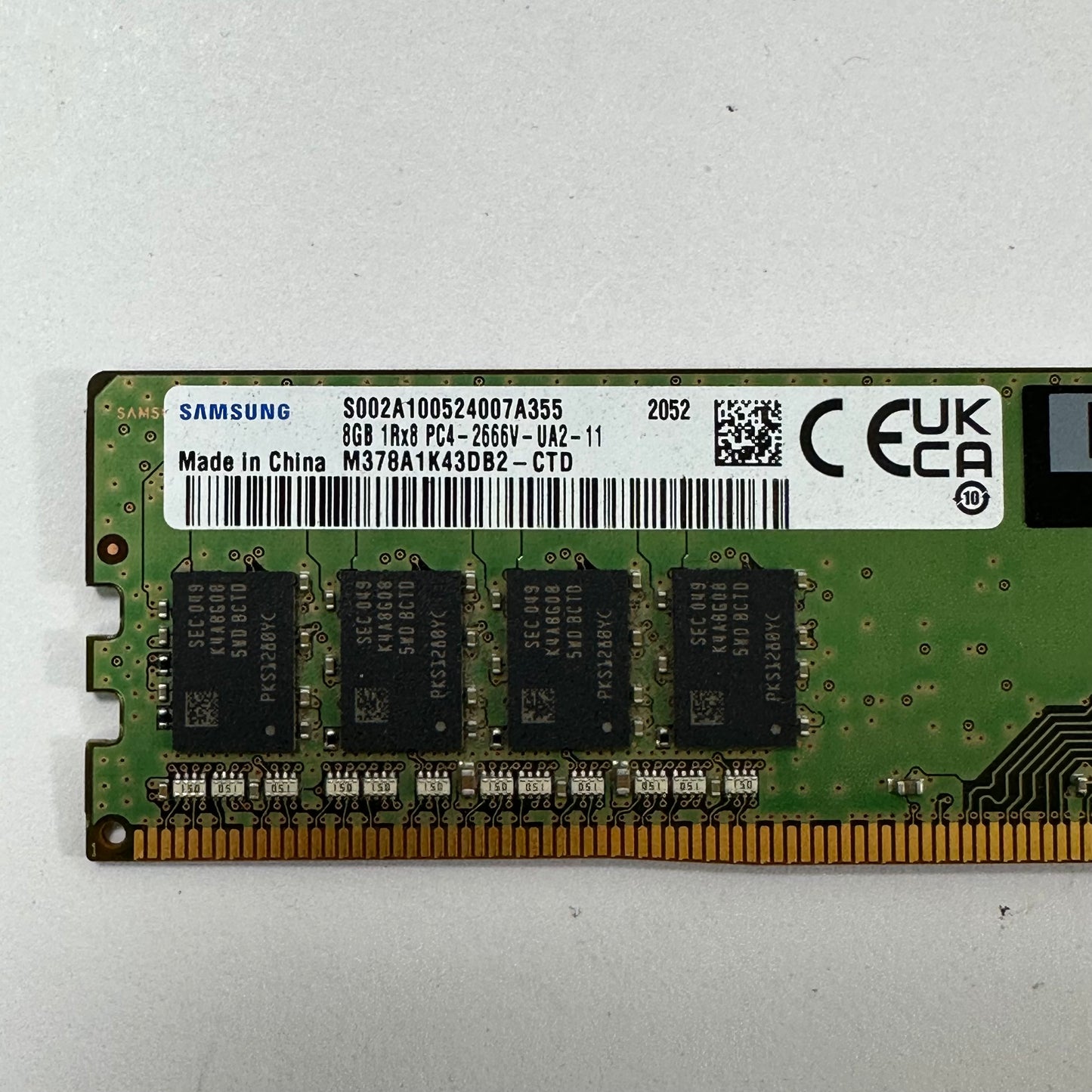 Samsung PC4-2666V 16GB (2x8GB) RAM DDR4 2666MHz M378A1K43DB2-CTD