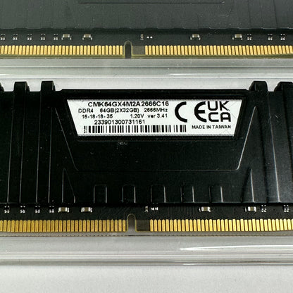 Corsair Vengeance LPX 64GB (2x32GB) RAM DDR4 2666MHz CMK64GX4M2A2666C16