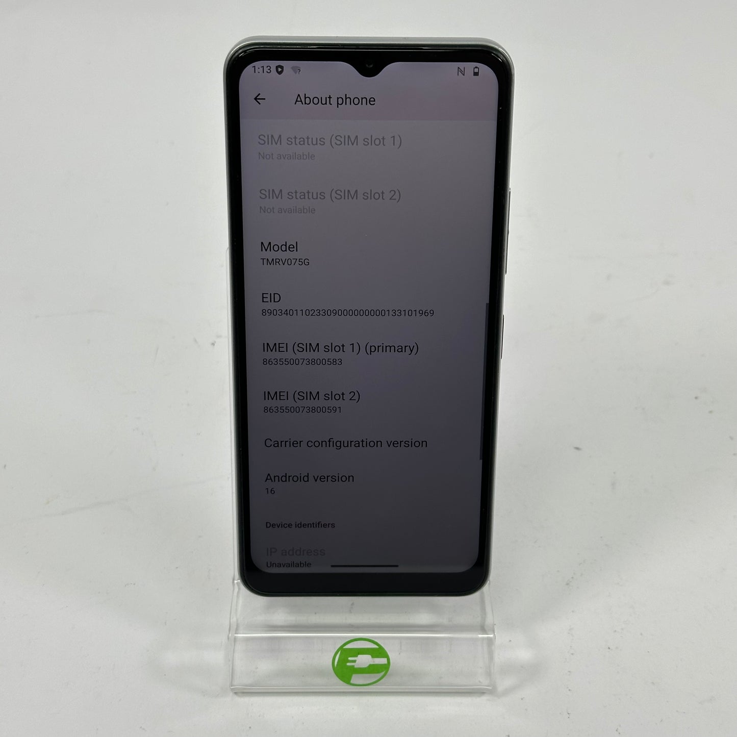 T-Mobile Wingtech REVVL 7 128GB 16 Silver TMRV075G