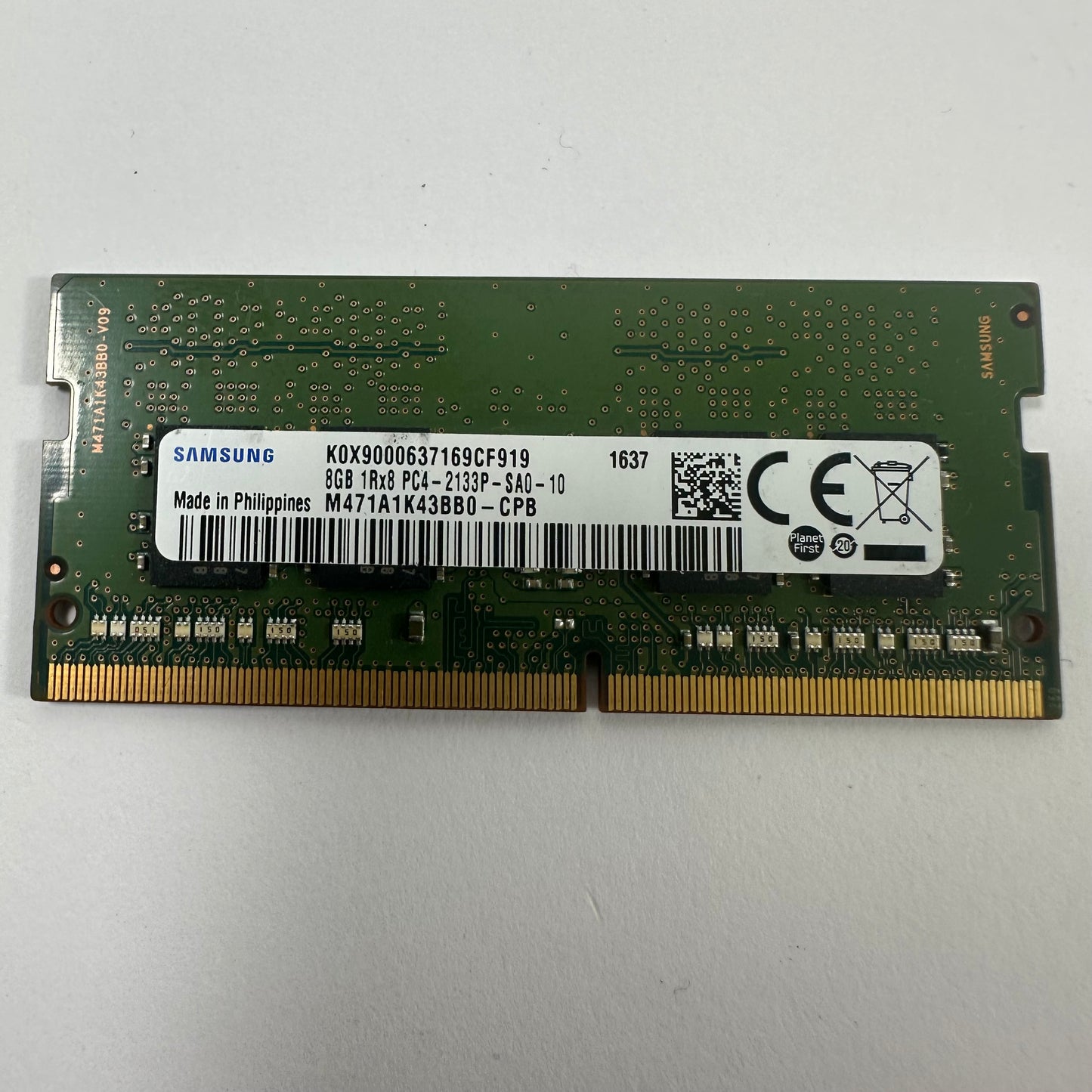 Samsung PC4-2133P 8GB (1x8GB) SODIMM RAM DDR4 2133MHz M471A1K43BB0-CPB