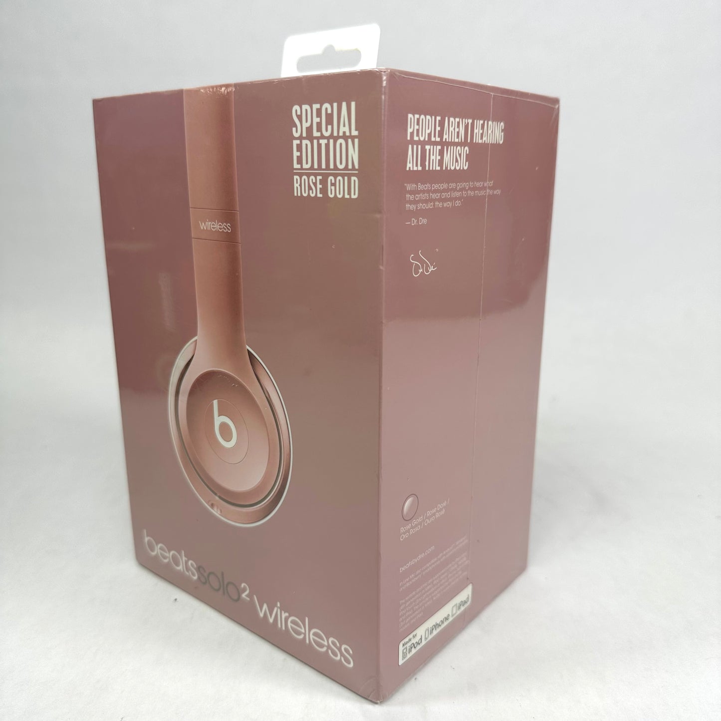 New Beats Solo2 Wireless Over-Ear Bluetooth Headphones Rose Gold
