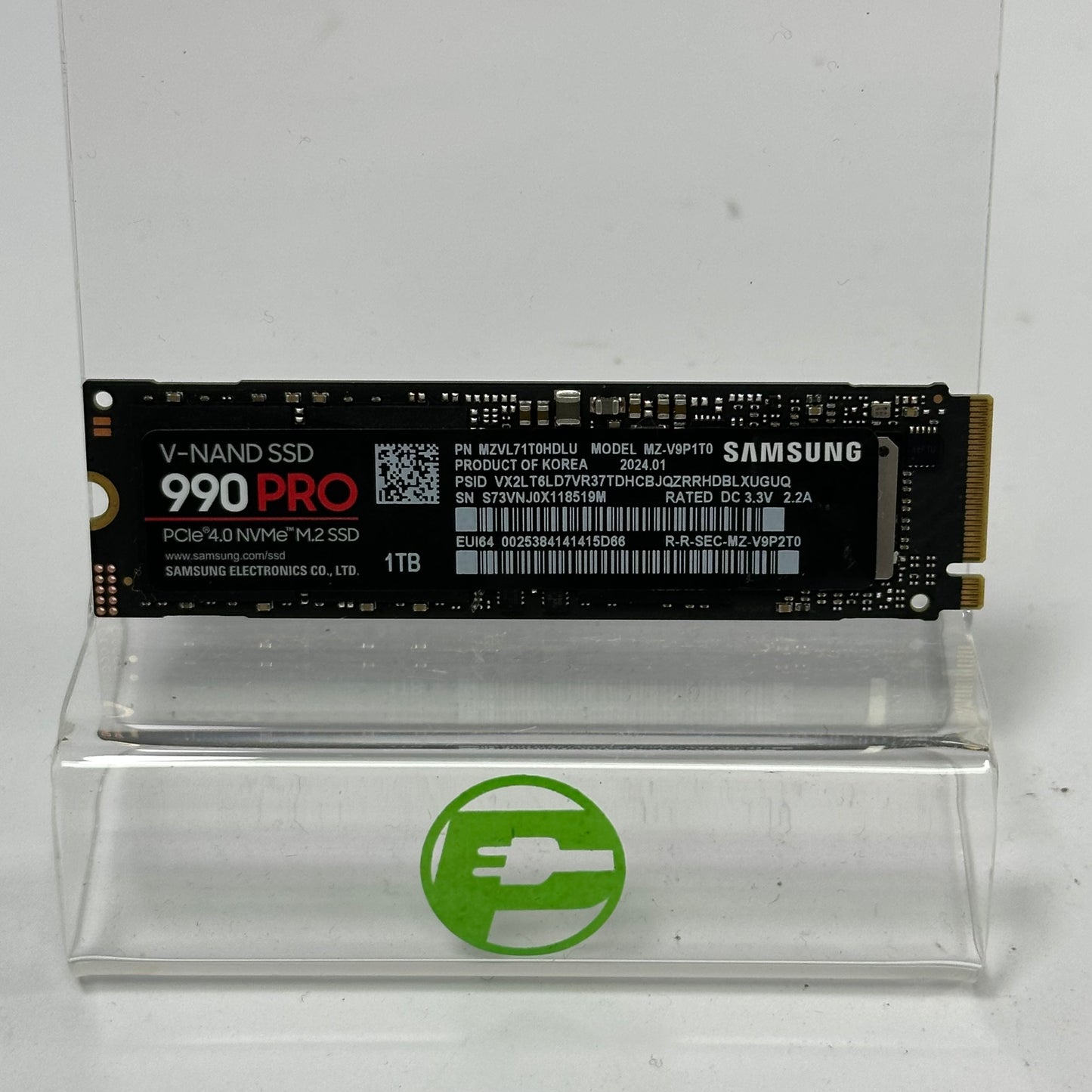 Samsung 2280mm V-NAND 990 PRO 1TB M.2 SSD MZ-V9P1T0