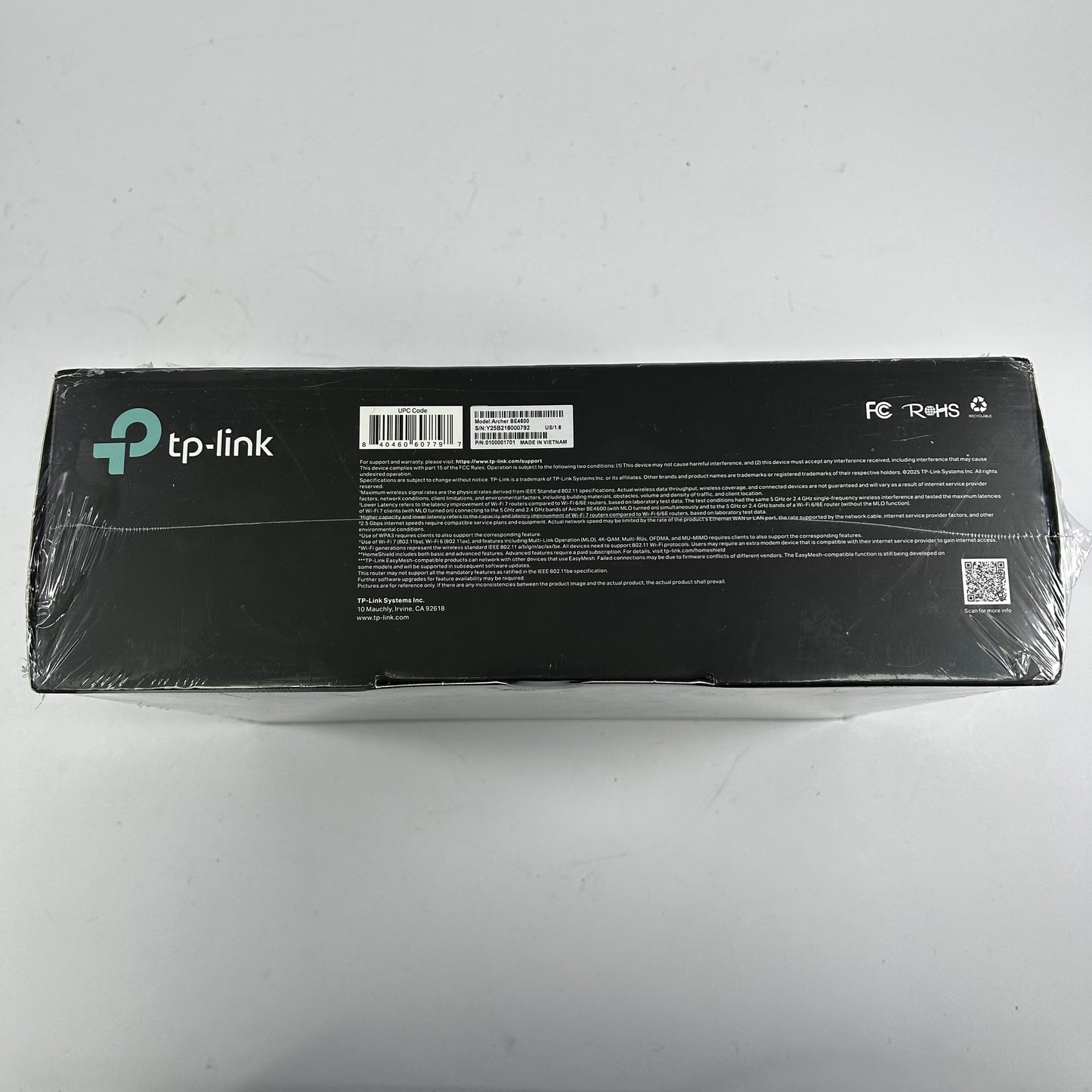 TP-Link Archer BE4600 Wi-Fi 7 Router New
