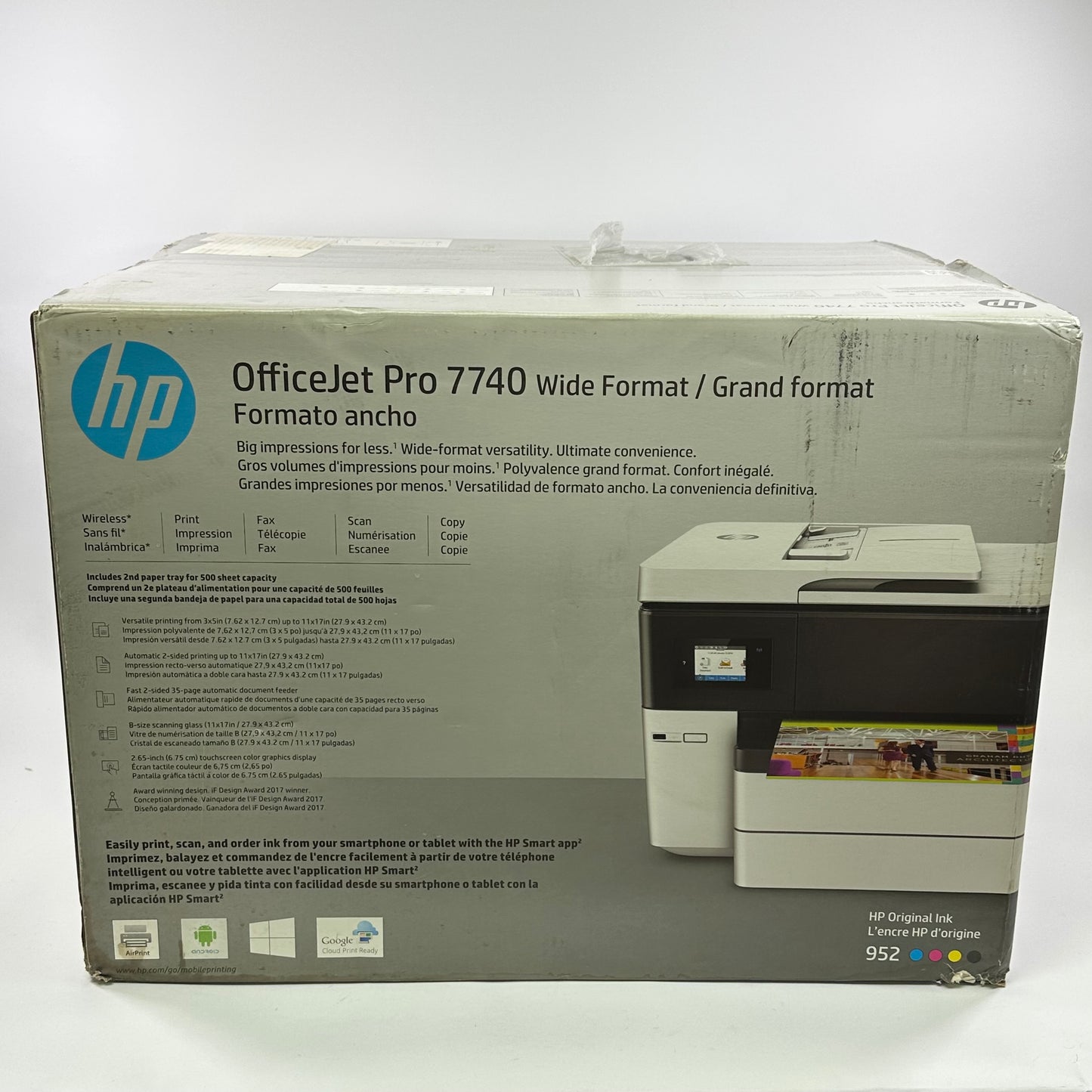 New HP OfficeJet Pro All In One InkJet Printer White 7740