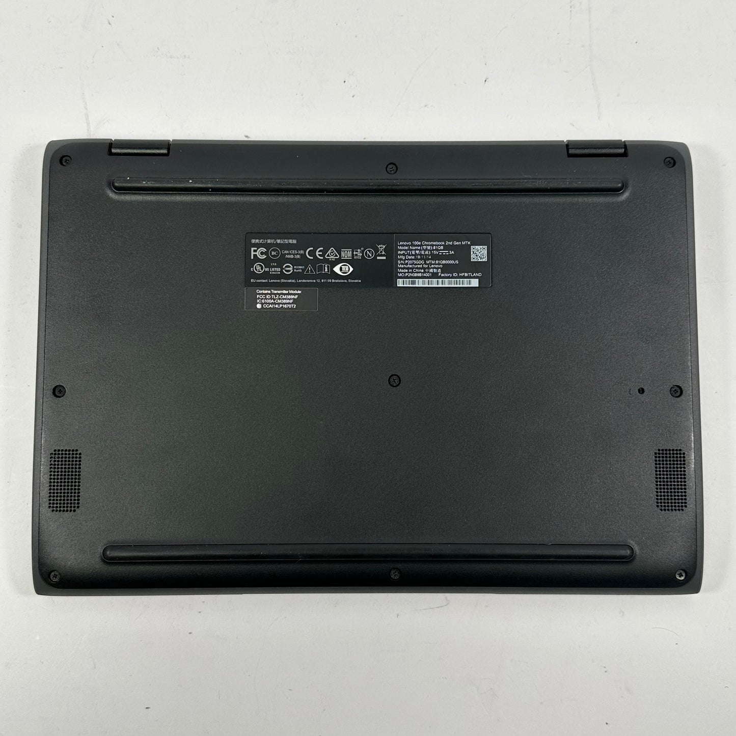 Lenovo 100e Chromebook 2nd Gen MTK 81QB 11.6" MT8173 1.7GHz 4GB RAM 32GB SSD