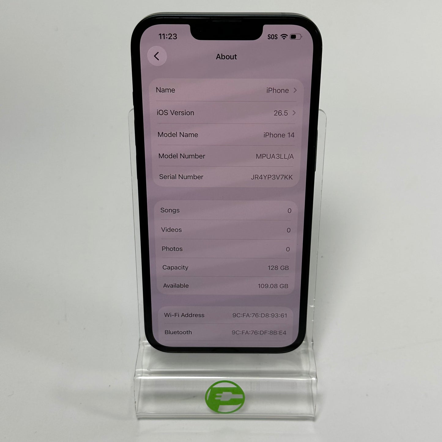 Factory Unlocked Apple iPhone 14 128GB Midnight MPUA3LL/A