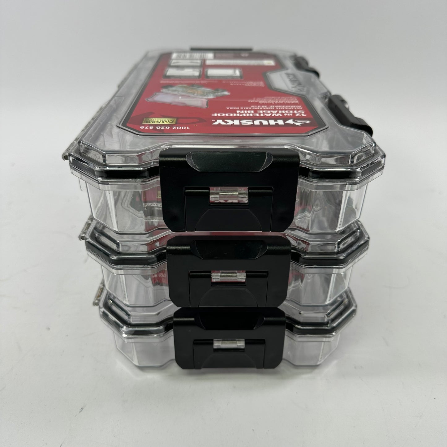 Lot of 3 Husky 12 in Waterproof Storage Bin 1002-620-879