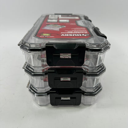 Lot of 3 Husky 12 in Waterproof Storage Bin 1002-620-879