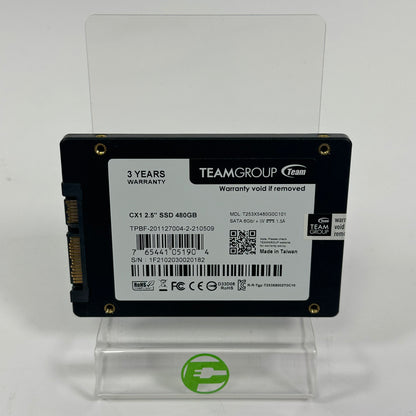 TeamGroup 2.5" CX1 Classic 480GB SATA III 6Gbps SSD TPBF-201127004-2-210509