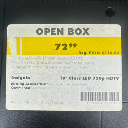 Insignia 19" 19E310NA15
