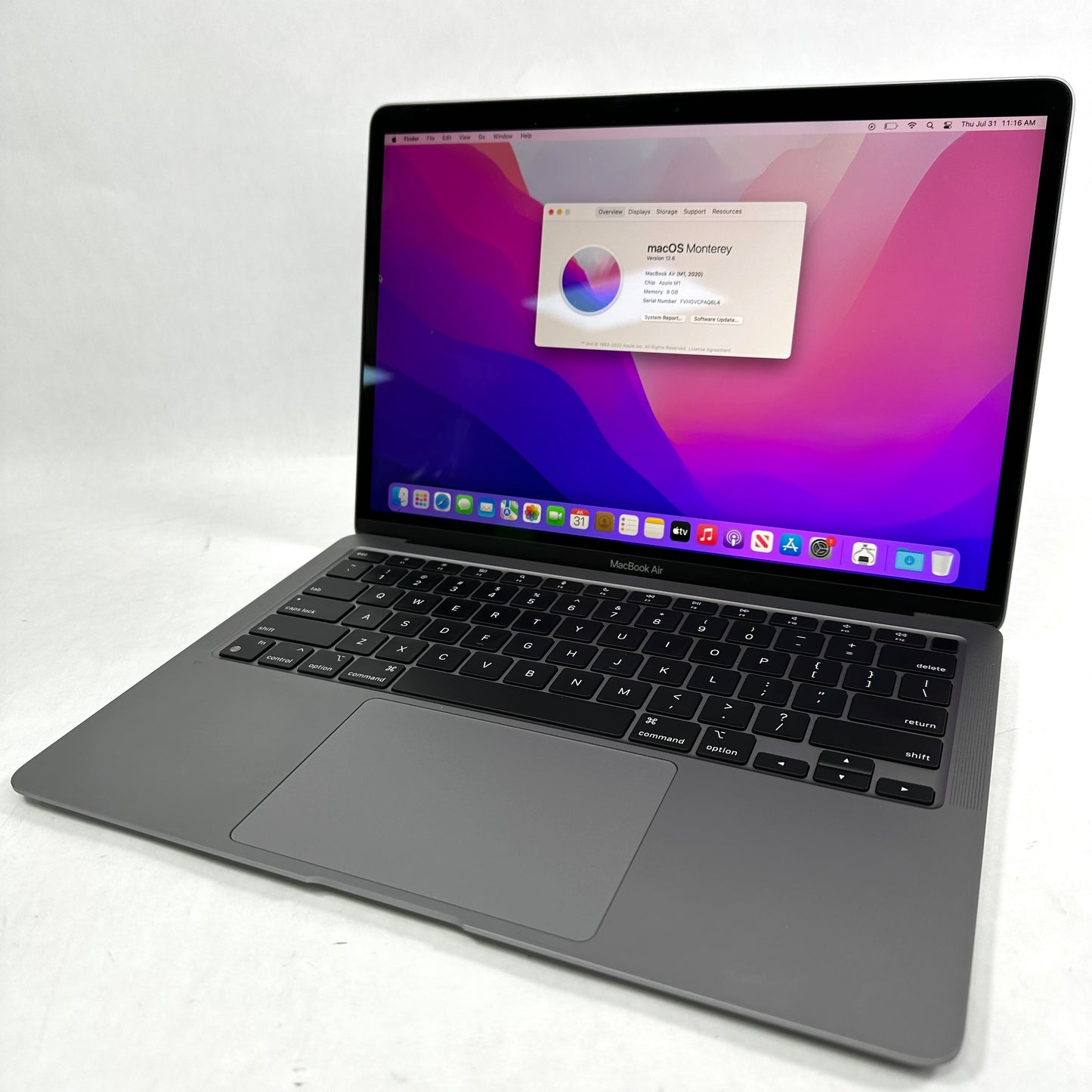 2020 Apple MacBook 13.3" M1 256GB SSD