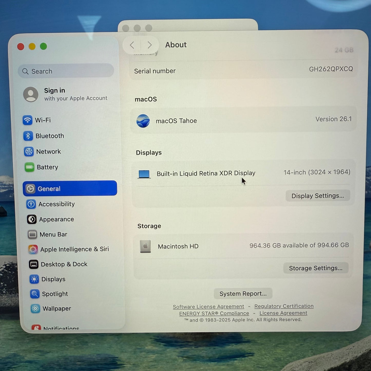 2024 Apple MacBook Pro 14" M4 20C GPU 4.5GHz 24GB RAM 1TB SSD A3401