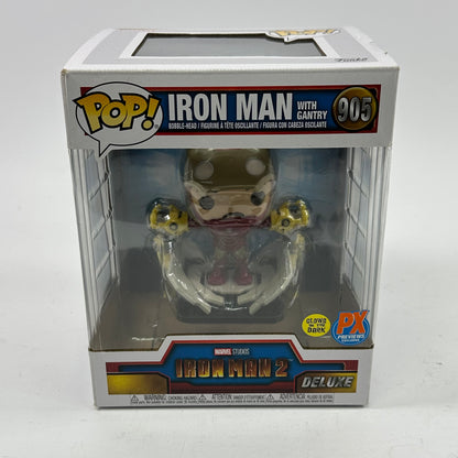 New Funko Pop Iron Man 2 Iron Man with Gantry Deluxe Bobble-Head #905