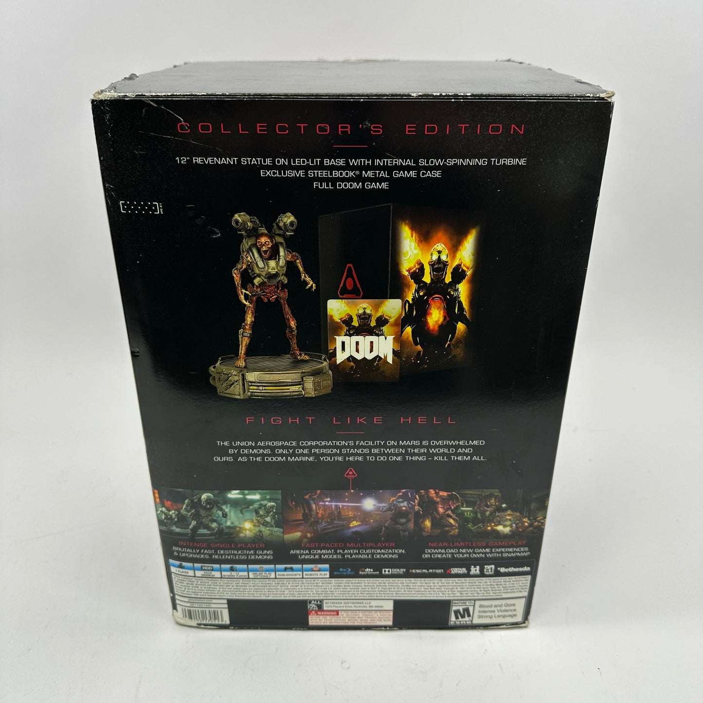 Doom PS4 Collector's Edition 12" Revenant Statue 17051 No Game