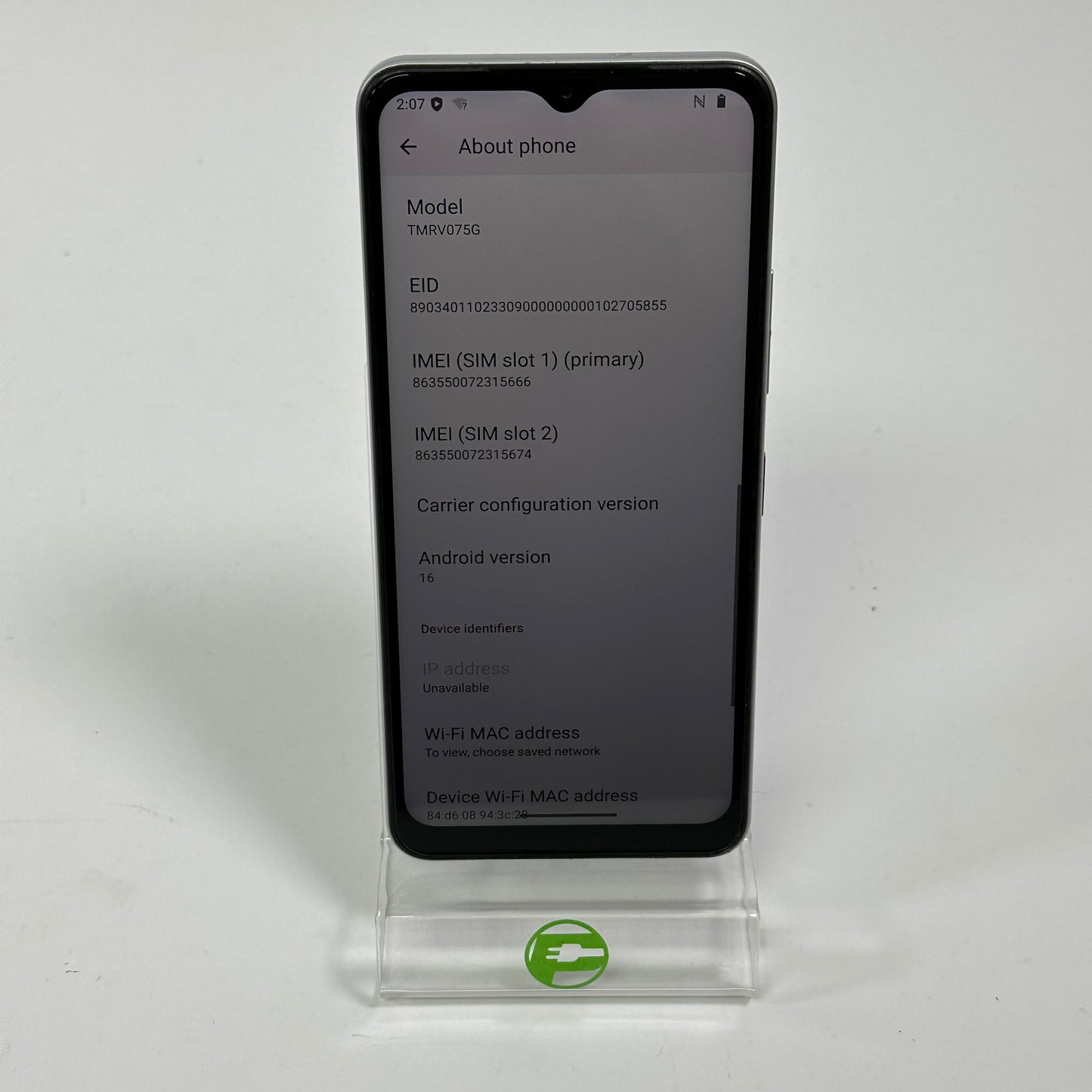 T-Mobile Wingtech REVVL 7 128GB 16 White TMRV075G