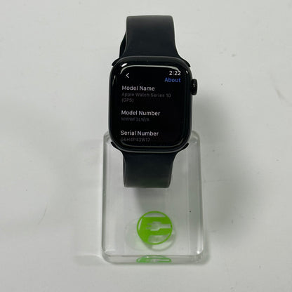 GPS Only Apple Watch Series 10 42MM Jet Black Aluminum MWWF3LW/A
