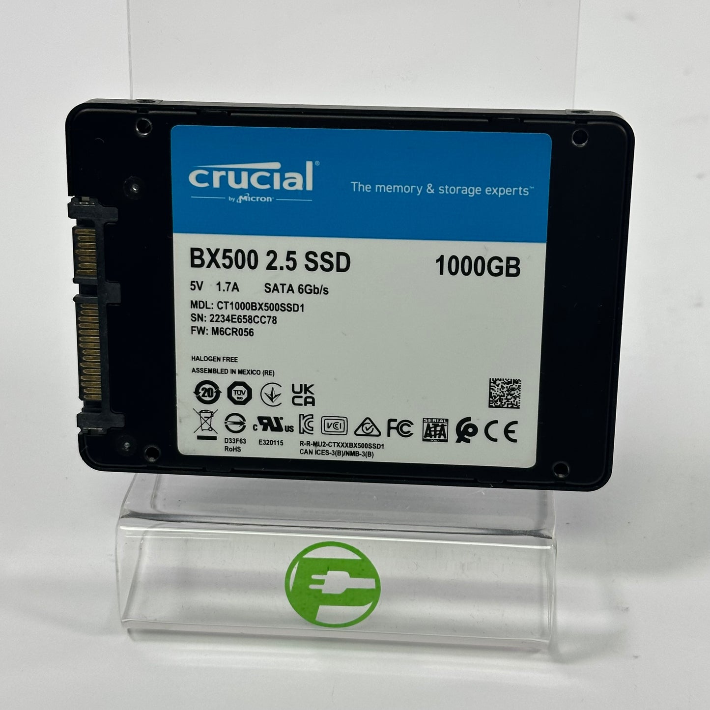 Crucial 2.5" BX500 1TB SATA III 6Gbps SSD CT1000BX500SSD1
