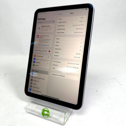 WiFi Only Apple iPad mini (A17 Pro) 128GB 