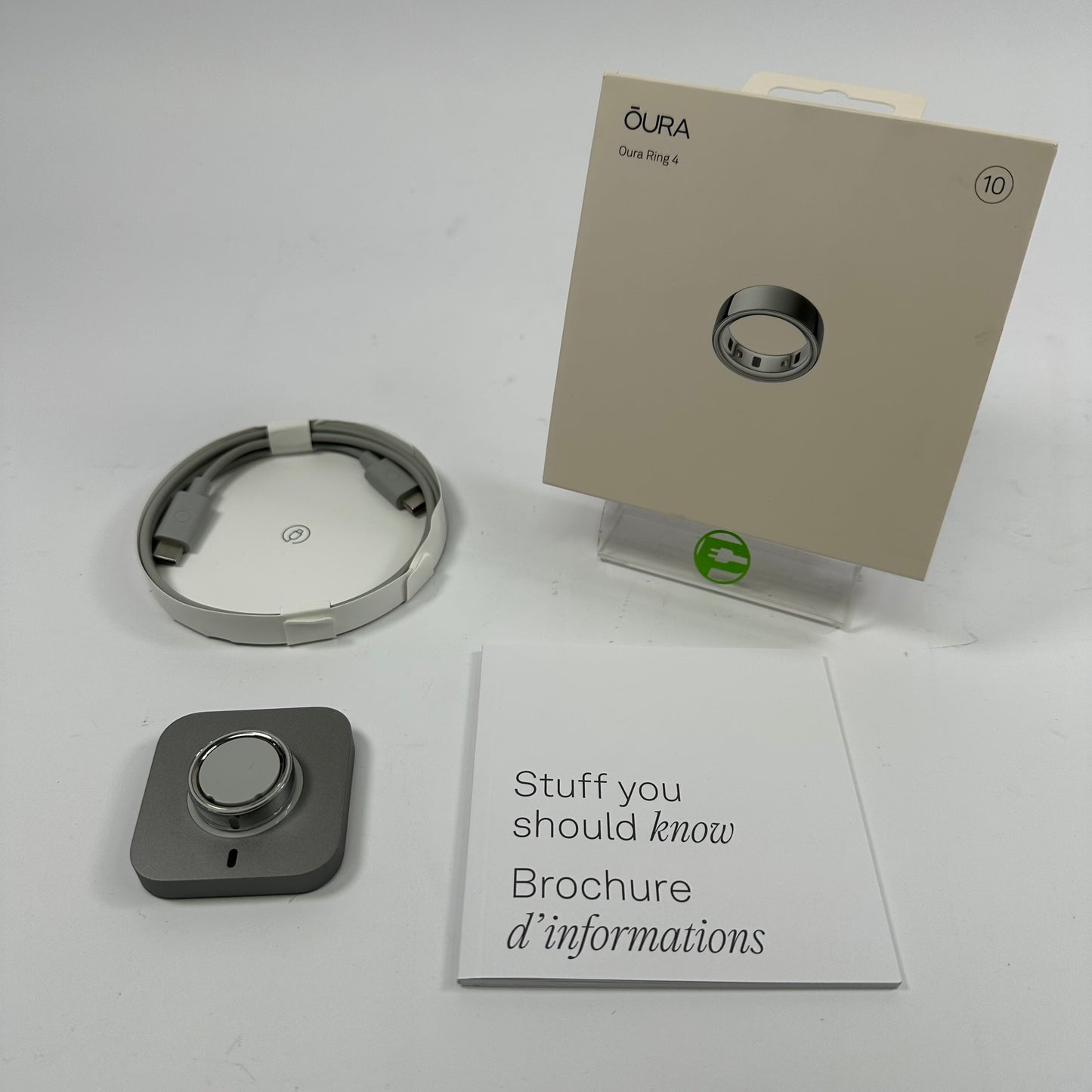 Oura Ring 4 10 Silver Titanium Smart Ring JZ90-54217-10