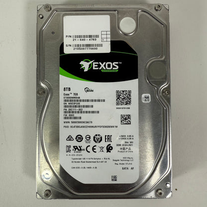 Won't read Seagate 3.5" Exos 7E8 8TB  8TB SATA HDD  ST8000NM004A