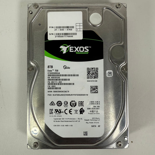 Won't read Seagate 3.5" Exos 7E8 8TB  8TB SATA HDD  ST8000NM004A