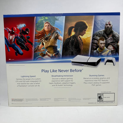New Sony PlayStation 5 Slim Disc Edition PS5 1TB White Console Gaming System 