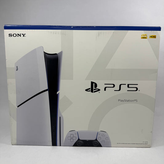 New Sony PlayStation 5 Slim Disc Edition PS5 1TB White Console Gaming System 