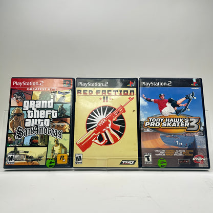 Lot of 3 Sony PlayStation 2 PS2 Games