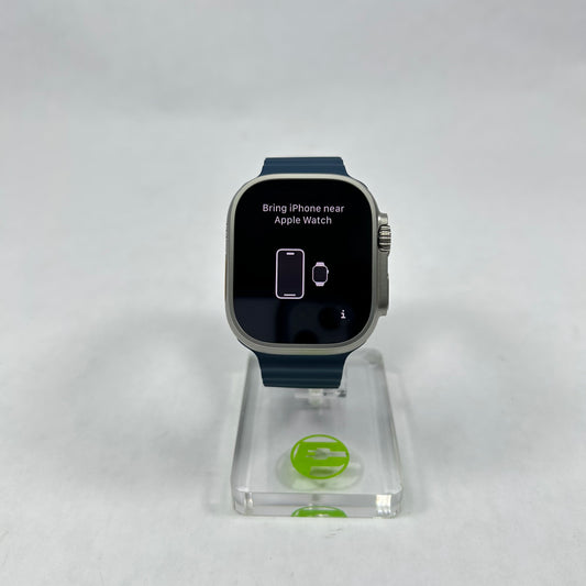 Unlocked Apple Watch Ultra 2 49MM BLUE Titanium Blue Ocean Band MREG3LL/A