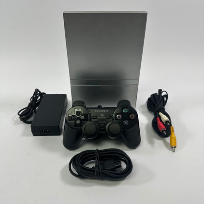 Sony PlayStation 2 Slim PS2 Silver Console Gaming System SCPH-79001