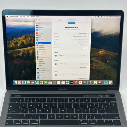 2018 Apple MacBook Pro 13.3" i5 2.3GHz 8GB RAM 256GB SSD Silver A1989
